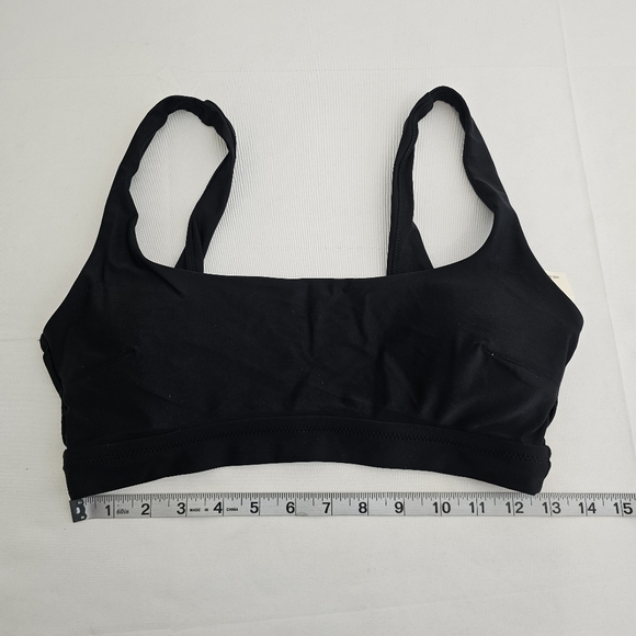 NWT Aerie Black Banded Wide Strap Bikini Swim Top Size Large - Picture 8 of 11